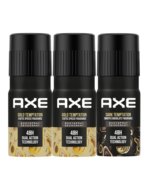 

AXE Set of 2 Gold Temptation & 1 Dark Temptation Body Deodorant- 450 ml, Black