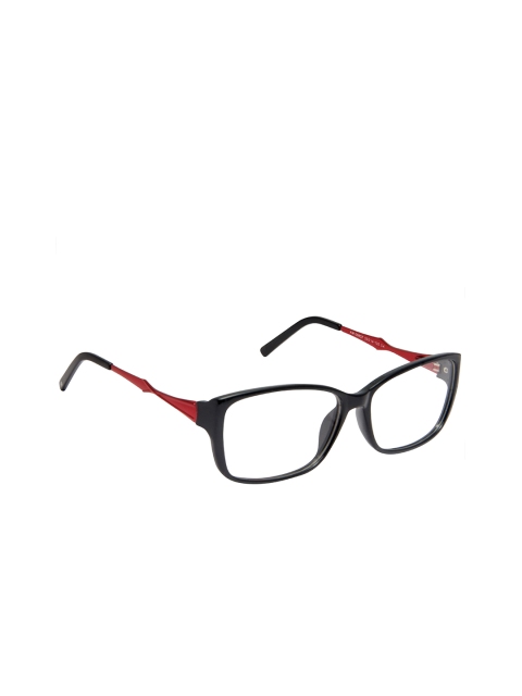 

David Blake Unisex Black & Red Full Rim Rectangle Frames