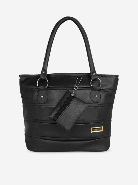 

Stropcarry Woman Black Structured Shoulder Bag