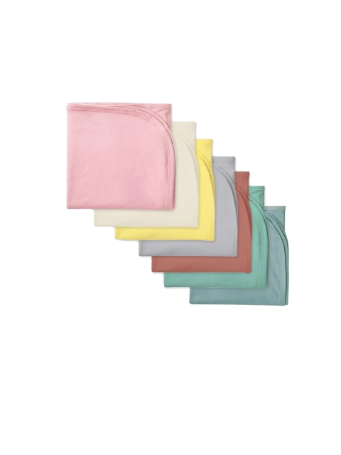 

Softsens Infant Kids Pack Of 7 Solid Bamboo Stretch Swaddles, Pink