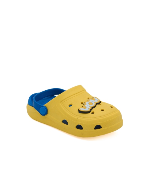 

FEETWELL SHOES Unisex Kids Yellow Croslite Clogs