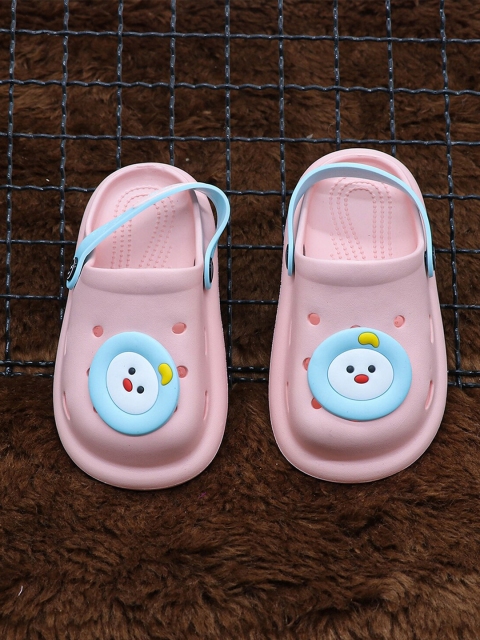 

FEETWELL SHOES Kids Pink & Blue Croslite Clogs