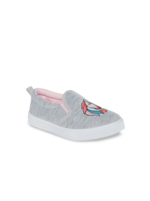 

Pantaloons Junior Girls Grey Embroidered Slip-On Sneakers