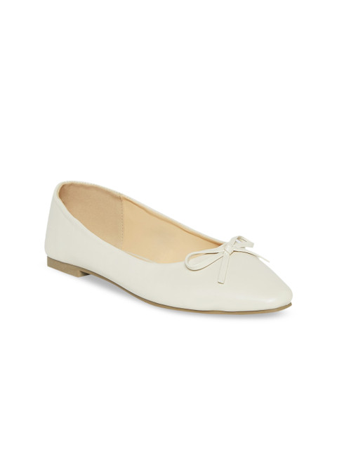 

Forever Glam by Pantaloons Women Off White Ballerinas with Bows Flats