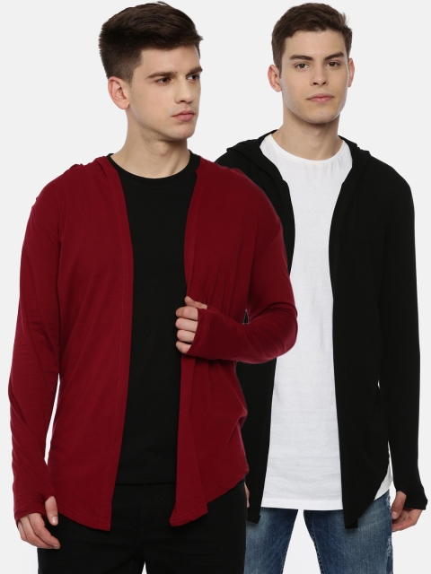 

KAY DEE Men Pack of 2 Navy Blue & Maroon Shrug