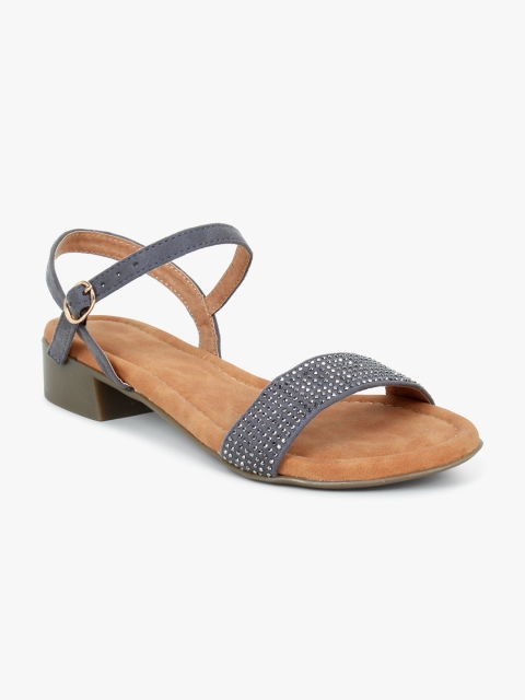 

Bloomtale Grey Embellished Block Sandals