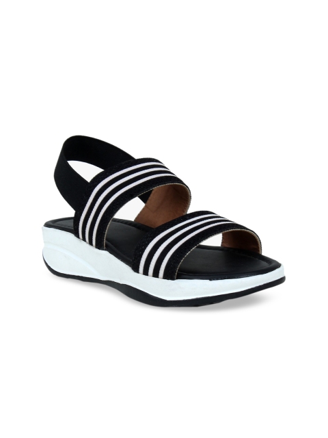 

Bloomtale Black Striped Flatform Sandals