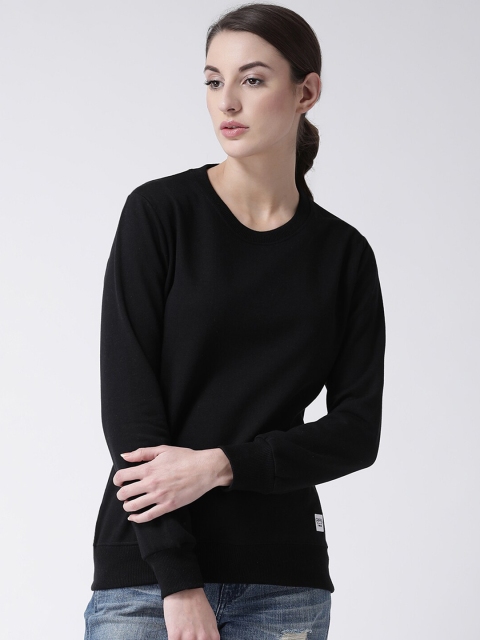 

GRIFFEL Women Black Sweatshirt