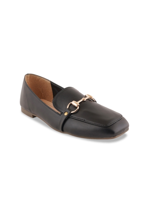 

SCENTRA Women Black Flat Horsebit Loafers