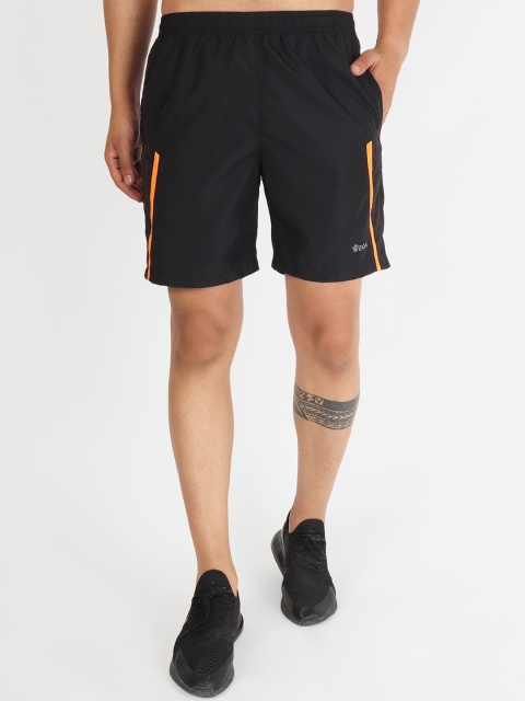 

VEGA Men Black Slim Fit Mid-Rise Dri- Fit Sports Shorts