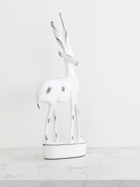 

Home Centre White Marshmallow Printed Deer Figurine