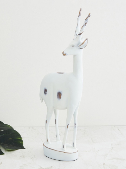 

Home Centre White Marshmallow Printed Deer Figurine
