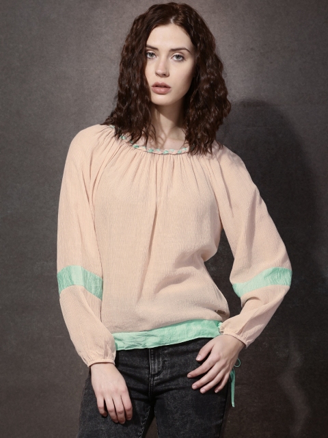 

Roadster Women Peach-Coloured Solid Top