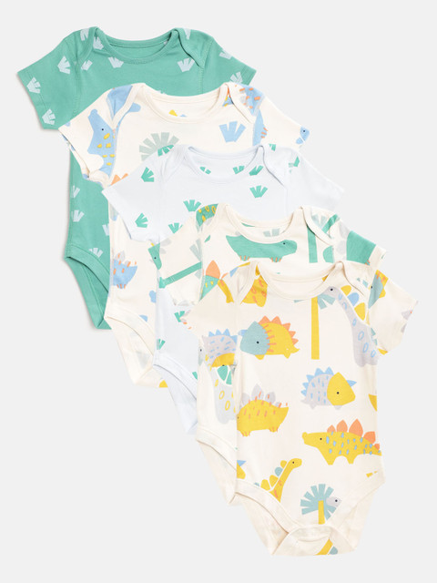 

Marks & Spencer Kids Pack of 5 Organic Cotton Printed Bodysuits, Multi