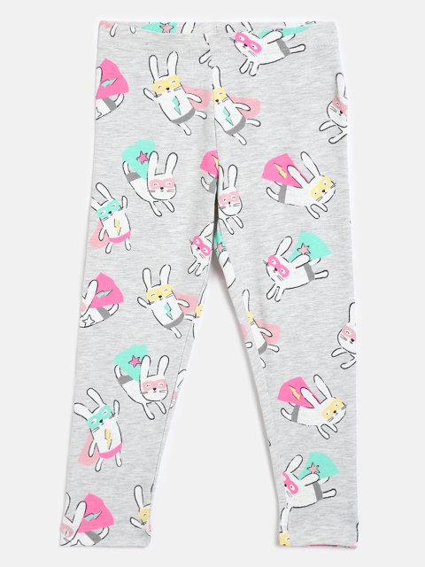 

Marks & Spencer Girls Grey & Pink Conversational Print Leggings