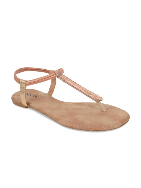 

Rocia Women Beige T-Strap Flats