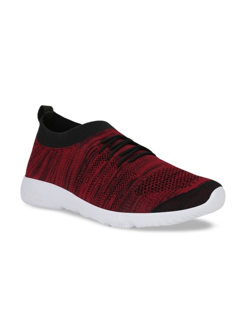 

FAST TRAX Men Maroon Woven Design Lightweight Slip-On Sneakers