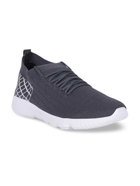 

FAST TRAX Men Grey Woven Designed Slip-On Sneakers