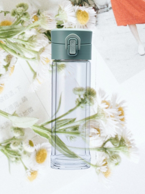 

YOYOSO Green & Transparent Double Layered Glass Bottle 650ml