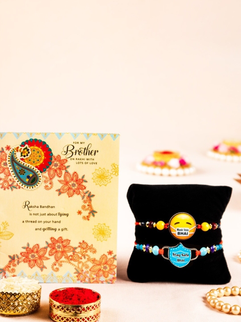 

Archies Set Of 2 with Greeting Card & Roli-Chawal, Multi