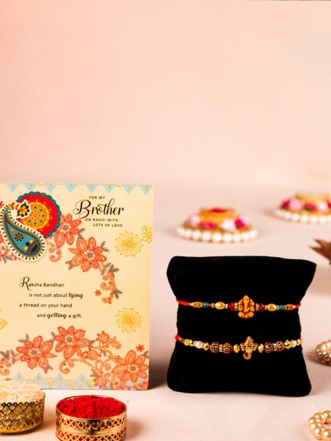 

Archies Set Of 2 with Greeting Card & Roli-Chawal, Multi