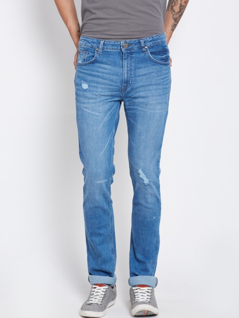 

American Swan Men Blue Slim Fit Mildly Distressed Stretchable Jeans