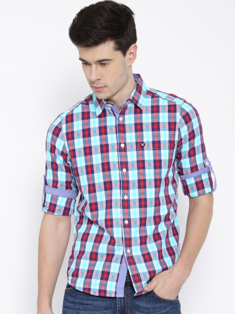 

American Swan Men Multicoloured Checked Casual Shirt, Multi