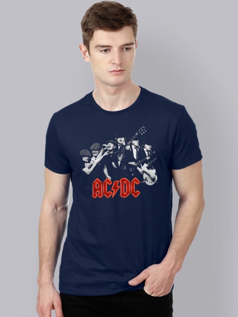 

Free Authority Men Blue ACDC Printed T-shirt