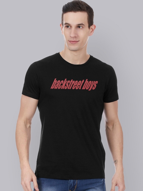 

Free Authority Men Black Backstreet Boys Printed T-shirt