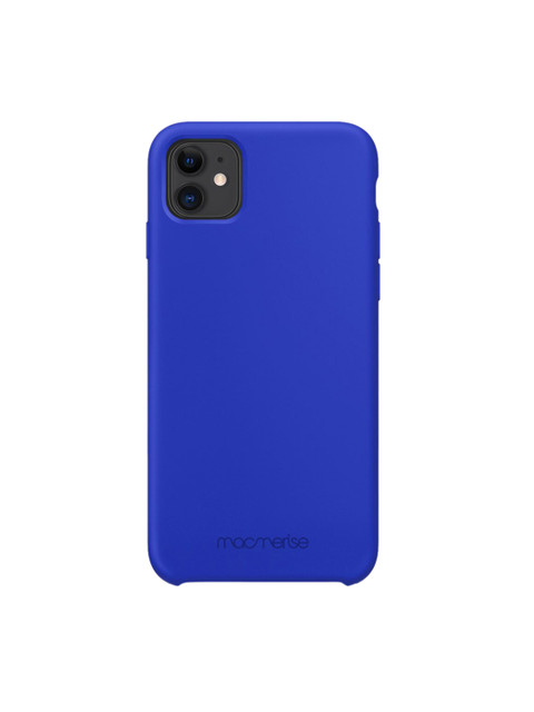 

macmerise Blue Solid Silicone iPhone 11 Back Case