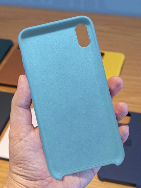 

macmerise Blue Solid Silicone iPhone XR Back Case