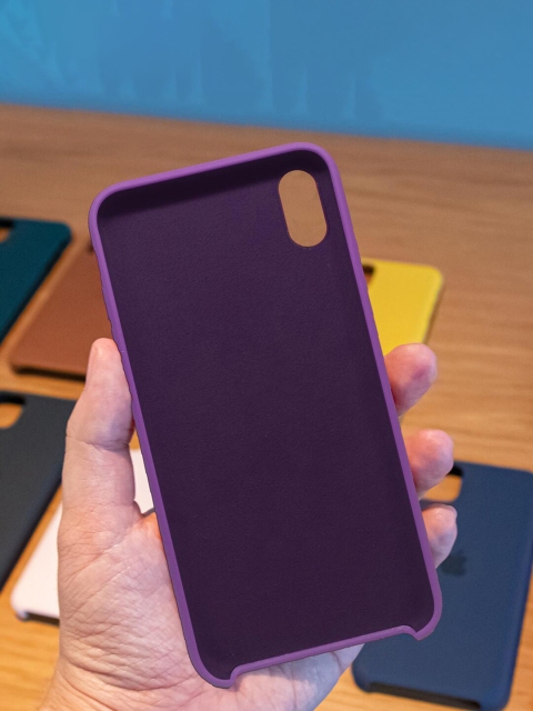 

macmerise Purple Solid Silicone iPhone XR Back Case