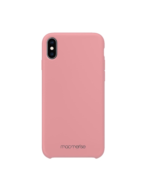 

macmerise Pink Solid Silicone iPhone XS Max Back Case