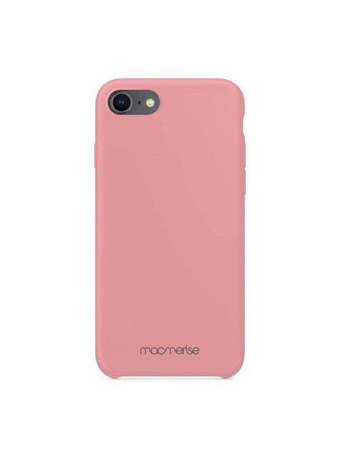 

macmerise Pink Solid Silicone iPhone 8 Back Case