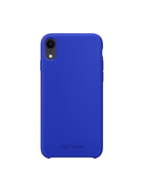 

macmerise Blue Solid Silicone iPhone XR Back Case