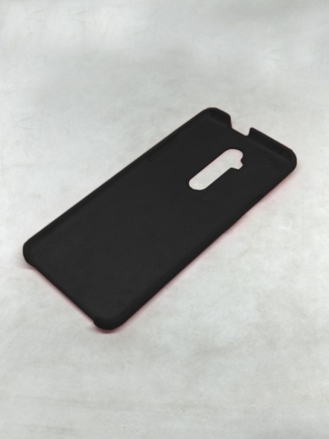 

macmerise Black Solid Silicone OnePlus 7T Pro Back Case