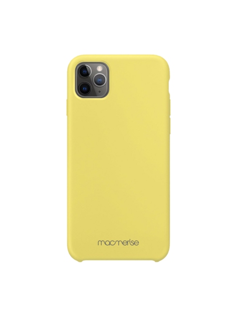 

macmerise Yellow Solid Silicone iPhone 11 Pro Max Back Case