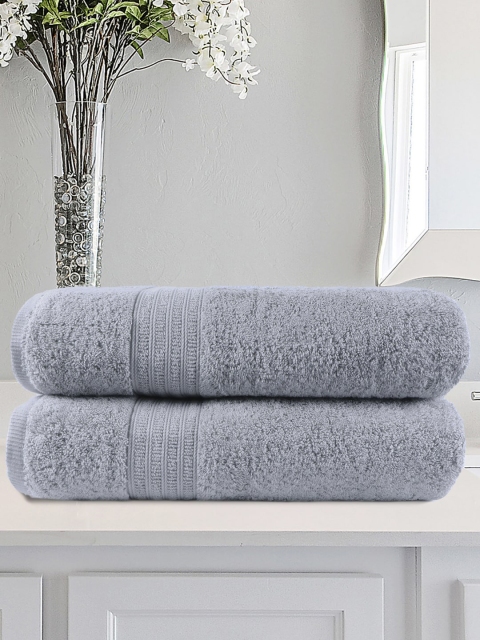

Trident Grey Set Of 2 Pure Cotton 550 GSM Bath Towels