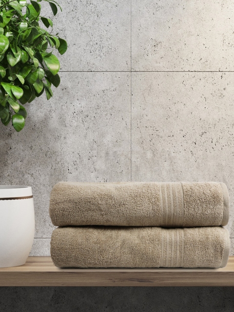 

Trident Beige 550 GSM Set of 2 Cotton Bath Towel