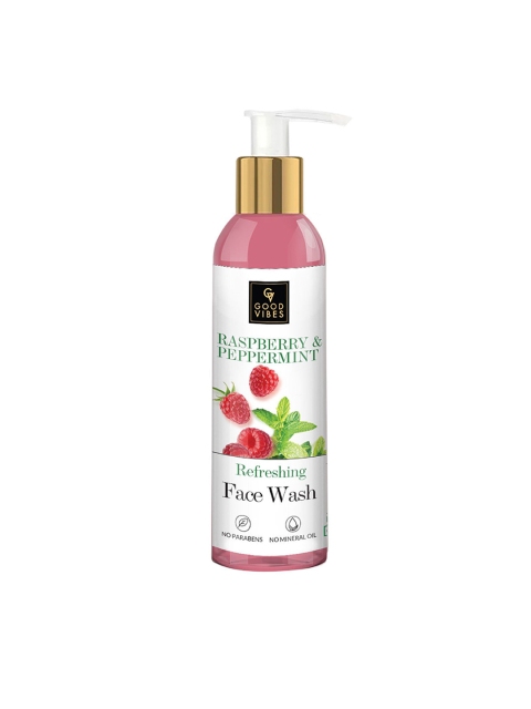 

Good Vibes Transparent Raspberry & Peppermint Refreshing Face Wash