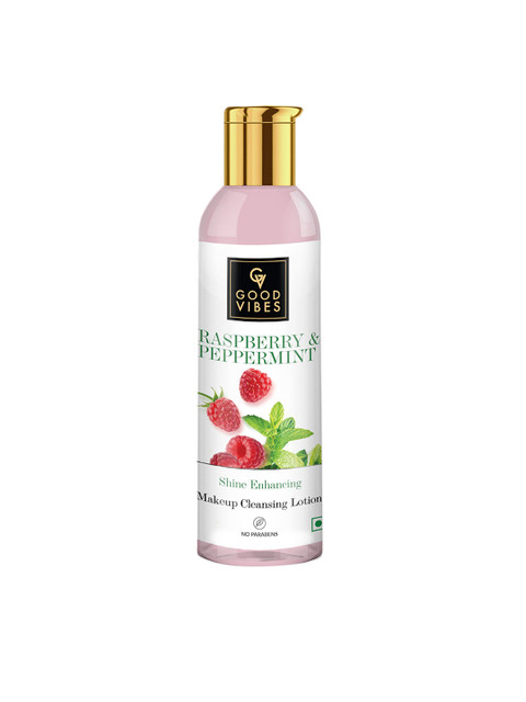 

Good Vibes Shine Enhancing Makeup Cleansing Lotion - Raspberry & Peppermint 120 ml, Transparent