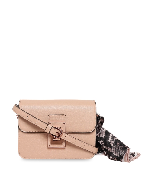 

ALDO Pink PU Structured Sling Bag