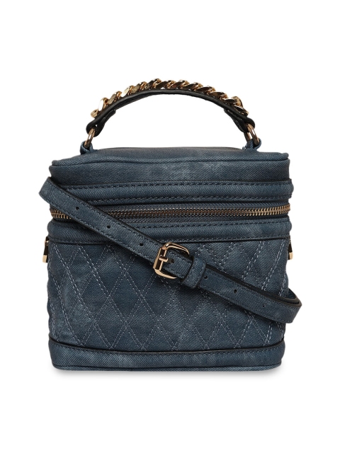 

ALDO Blue Textured PU Structured Sling Bag