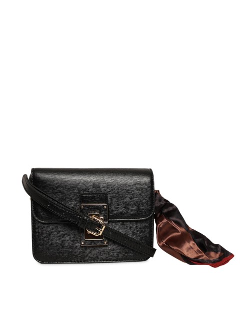 

ALDO Black Textured Structured Sling Bag