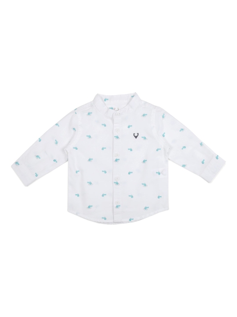 

Allen Solly Junior Boys White Printed Casual Shirt