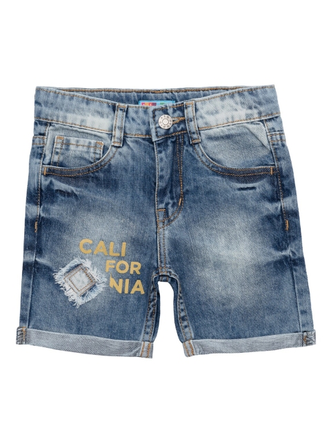 

Kid Studio Boys Blue Washed Mid-Rise Denim Shorts