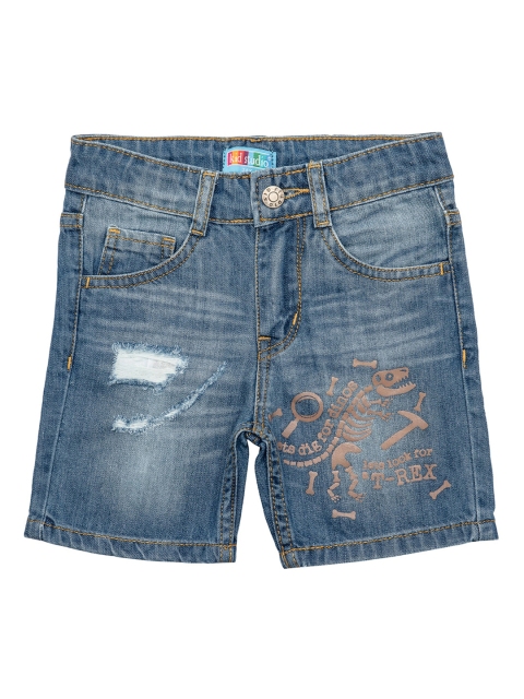 

Kid Studio Boys Blue Washed Mid-Rise Denim Shorts