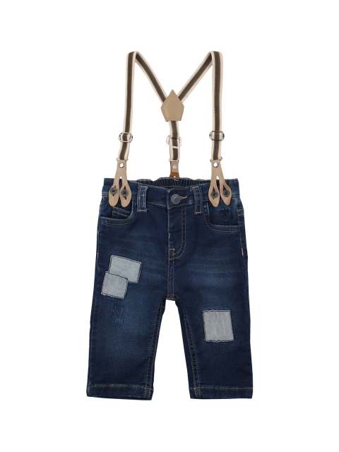 

Allen Solly Junior Boys Blue Low Distress Light Fade Jeans