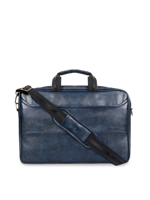 

THE CLOWNFISH Unisex Blue Textured Laptop Bag