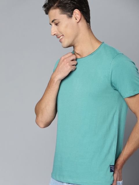 

Mast & Harbour Men Sea Green Cotton T-shirt
